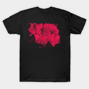 Japanese Flower Design T-Shirt